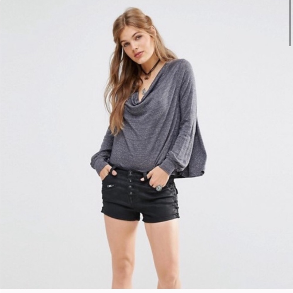 Nwt free people Palmer cowl neck tee